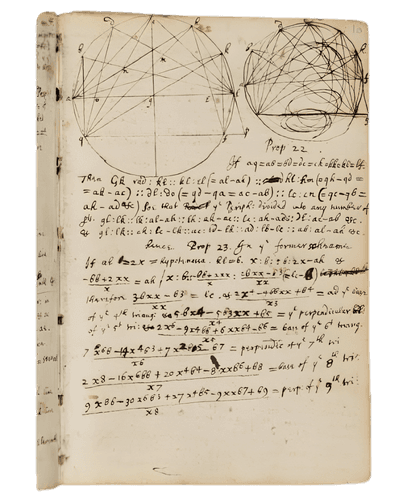 Issac Newton's Handwriting